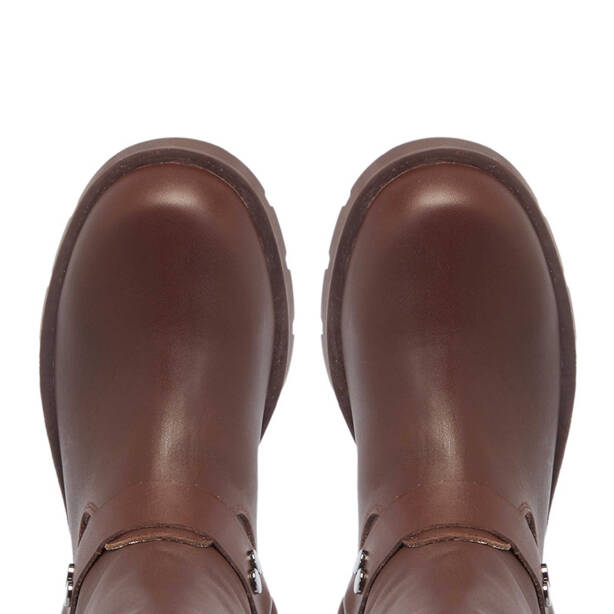 Kahverengi Deri Kadın Casual Bot - K24K1BT67743-A24 - 5