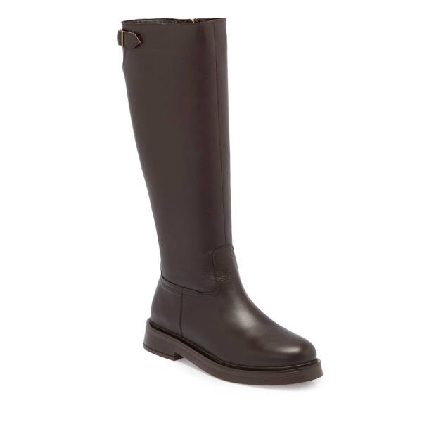 Kahverengi Deri Kadın Casual Çizme - K24K1CM67692-A24 - 1