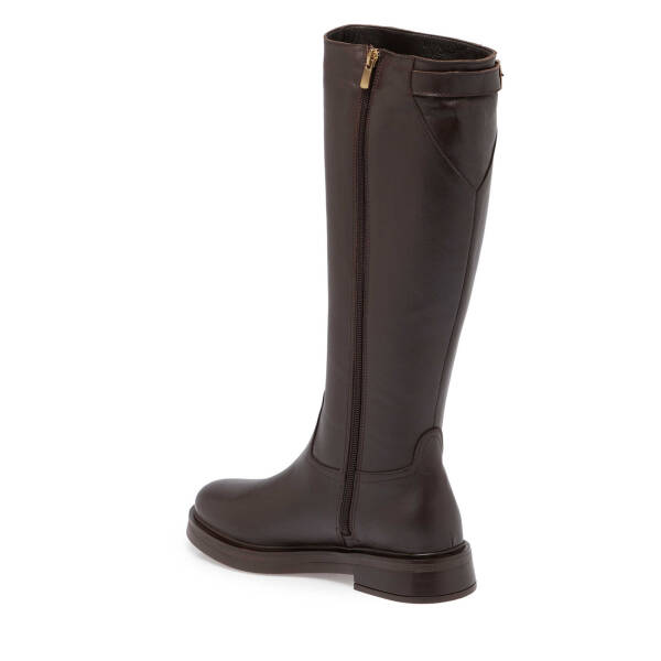 Kahverengi Deri Kadın Casual Çizme - K24K1CM67692-A24 - 2