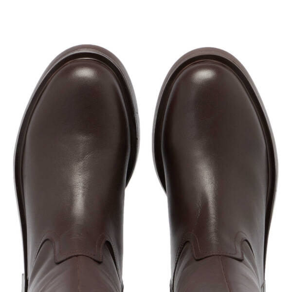 Kahverengi Deri Kadın Casual Çizme - K24K1CM67692-A24 - 5