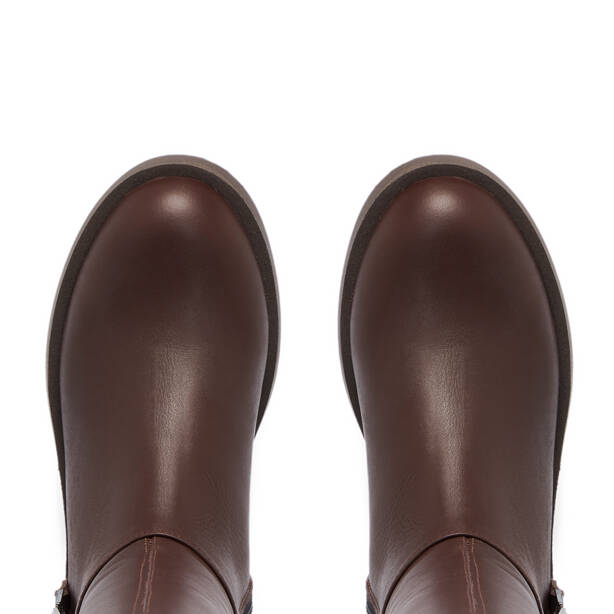 Kahverengi Deri Kadın Casual Çizme - K25K1CM68355-A24 - 5