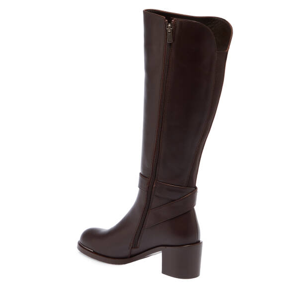 Kahverengi Hakiki Deri Kadın Çizme - K23K1CM66884-A24 - 3