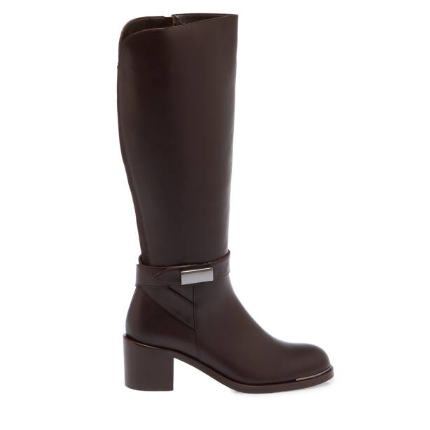Kahverengi Hakiki Deri Kadın Çizme - K23K1CM66884-A24 - 1