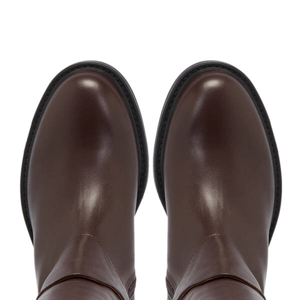 Kahverengi Deri Kadın Çizme - K23K1CM67041-D38 - 5