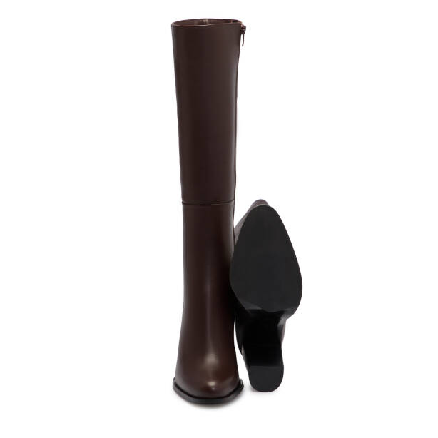 Kahverengi Deri Kadın Çizme - K25K1CM68132-A24 - 4