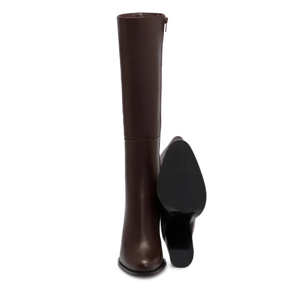 Kahverengi Deri Kadın Çizme - K25K1CM68132-A24 - 4