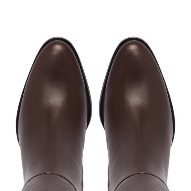 Kahverengi Deri Kadın Çizme - K25K1CM68132-A24 - 5