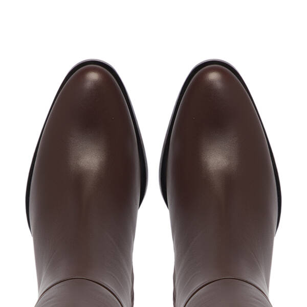 Kahverengi Deri Kadın Çizme - K25K1CM68132-A24 - 5