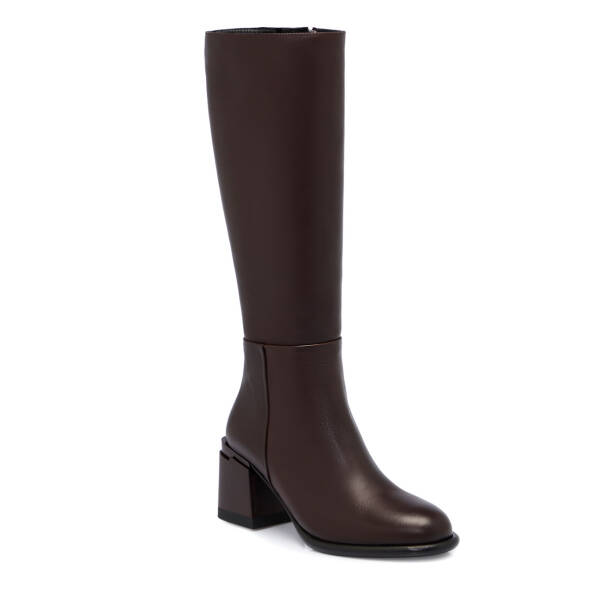 Kahverengi Hakiki Deri Kadın Çizme - K25K1CM68258-A24 - 2