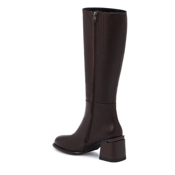 Kahverengi Hakiki Deri Kadın Çizme - K25K1CM68258-A24 - 3