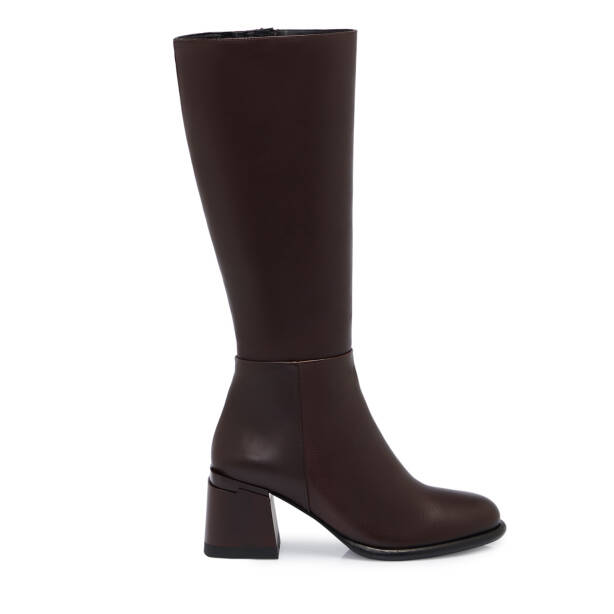 Kahverengi Hakiki Deri Kadın Çizme - K25K1CM68258-A24 - 1