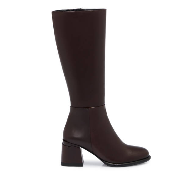 Kahverengi Hakiki Deri Kadın Çizme - K25K1CM68258-A24 - 1