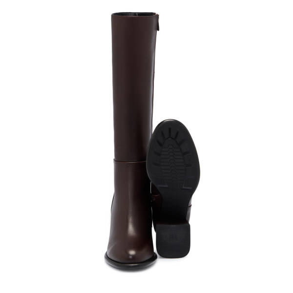 Kahverengi Hakiki Deri Kadın Çizme - K25K1CM68258-A24 - 4
