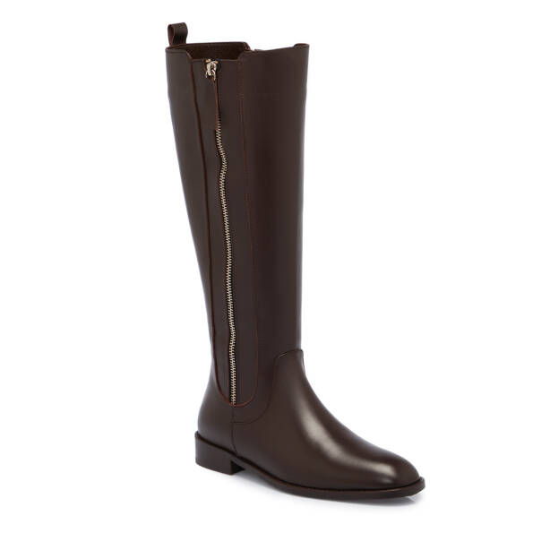 Kahverengi Deri Kadın Çizme - K25K1CM68276-A24 - 1