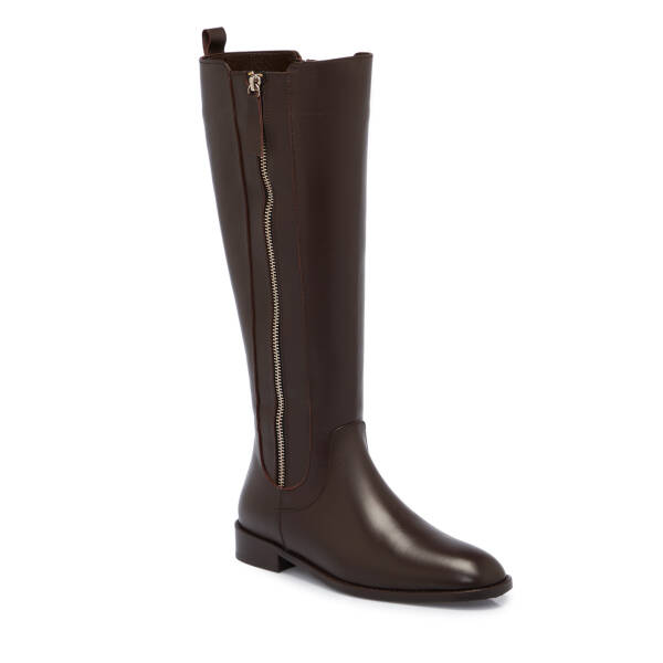 Kahverengi Deri Kadın Çizme - K25K1CM68276-A24 - 1