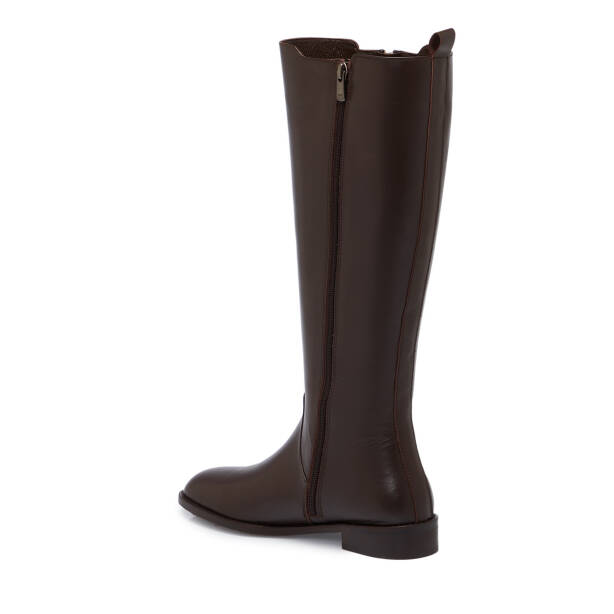 Kahverengi Deri Kadın Çizme - K25K1CM68276-A24 - 2