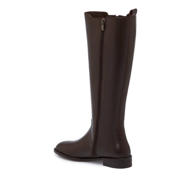 Kahverengi Deri Kadın Çizme - K25K1CM68276-A24 - 2