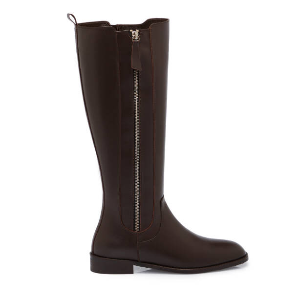 Kahverengi Deri Kadın Çizme - K25K1CM68276-A24 - 3