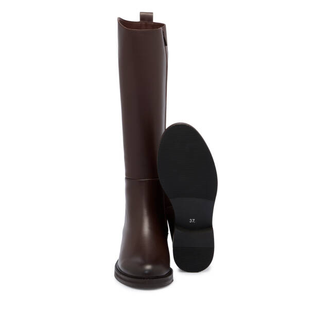 Kahverengi Deri Kadın Çizme - K25K1CM68283-A24 - 4