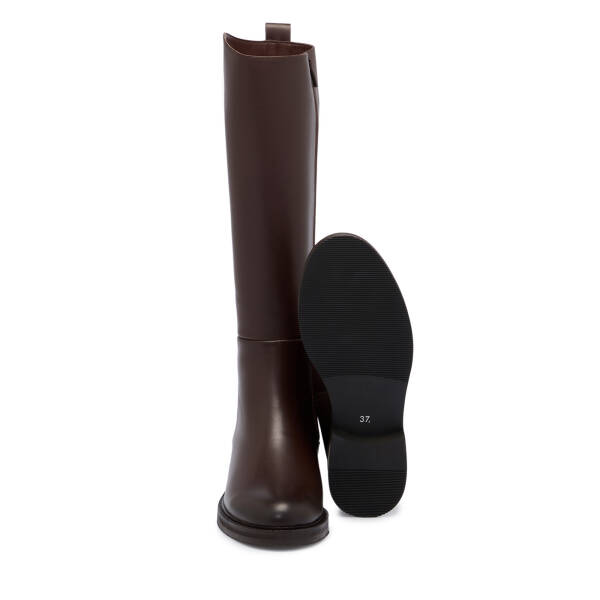 Kahverengi Deri Kadın Çizme - K25K1CM68283-A24 - 4