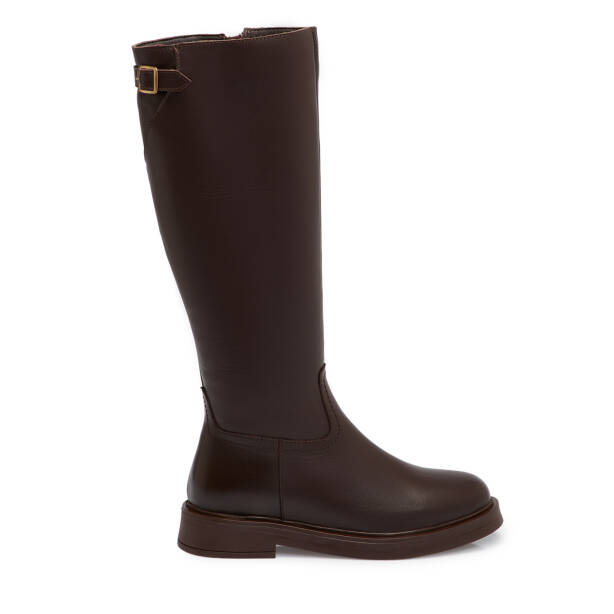 Kahverengi Deri Kadın Çizme - K25K1CM68324-A24 - 3