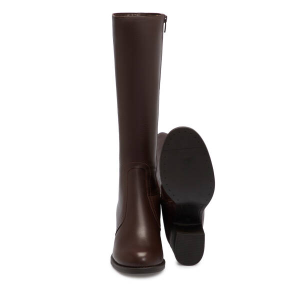 Kahverengi Deri Kadın Çizme - K25K1CM68331-A24 - 4