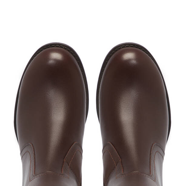 Kahverengi Deri Kadın Çizme - K25K1CM68331-A24 - 5