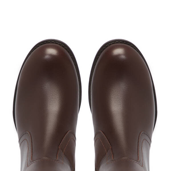 Kahverengi Deri Kadın Çizme - K25K1CM68331-A24 - 5