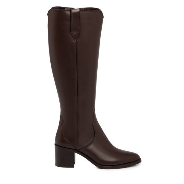Kahverengi Hakiki Deri Kadın Çizme - K25K1CM68343-A24 - 1