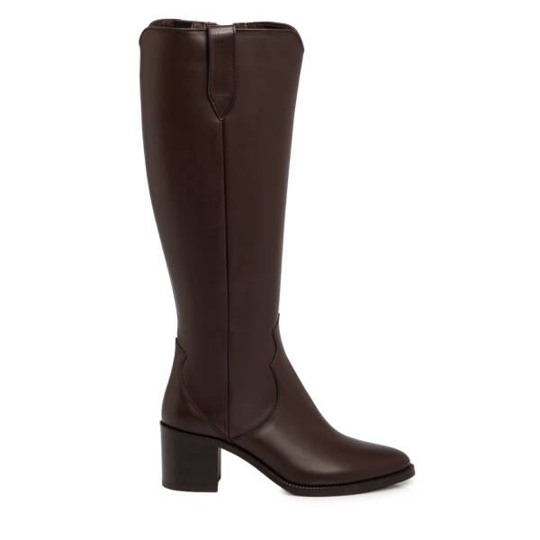 Kahverengi Hakiki Deri Kadın Çizme - K25K1CM68343-A24 - 1