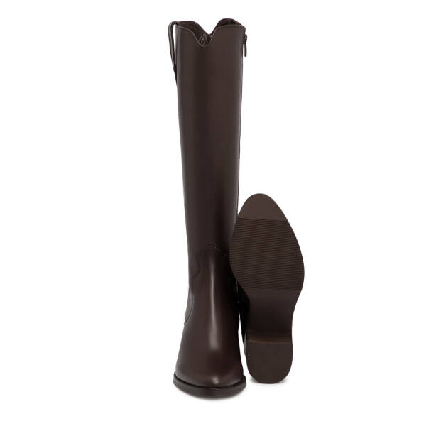 Kahverengi Hakiki Deri Kadın Çizme - K25K1CM68343-A24 - 4