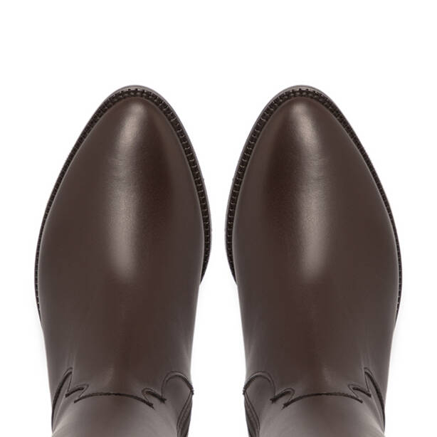 Kahverengi Hakiki Deri Kadın Çizme - K25K1CM68343-A24 - 5