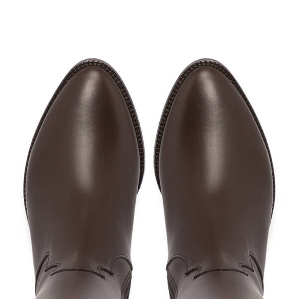 Kahverengi Hakiki Deri Kadın Çizme - K25K1CM68343-A24 - 5