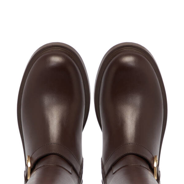 Kahverengi Hakiki Deri Kadın Çizme - K25K1CM68345-A24 - 6