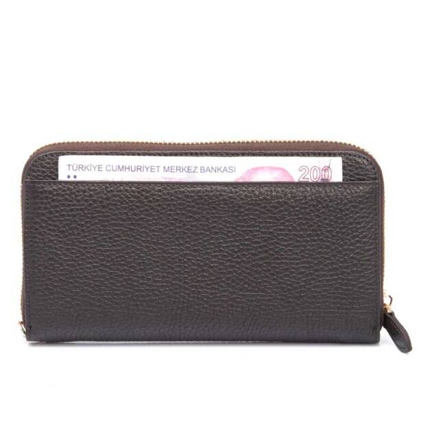 Kahverengi Hakiki Deri Kadın Cüzdan - S1CB00005734-A42 - 4
