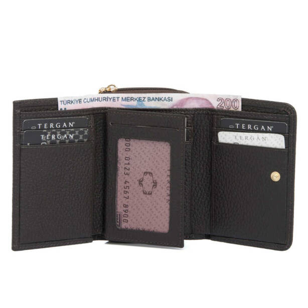 Kahverengi Hakiki Deri Kadın Cüzdan - S1CB00005798-A42 - 2