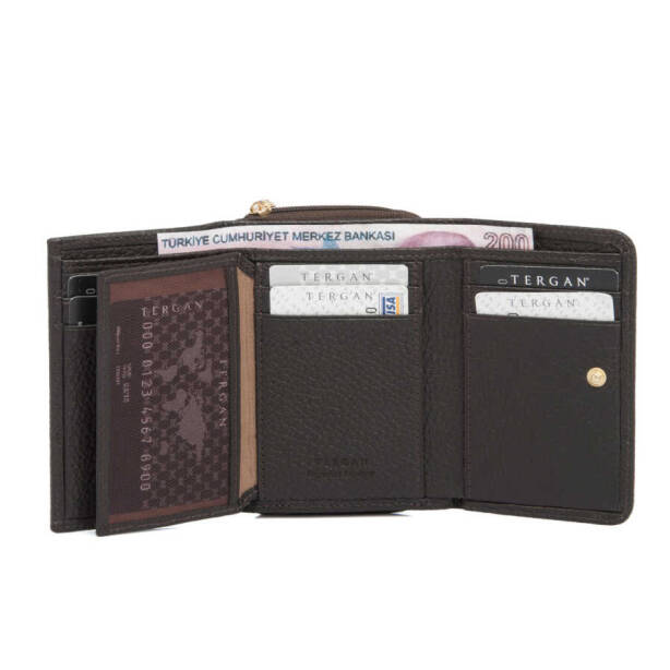 Kahverengi Hakiki Deri Kadın Cüzdan - S1CB00005798-A42 - 3
