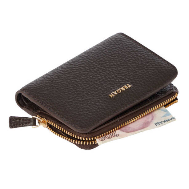 Kahverengi Hakiki Deri Kadın Cüzdan - S1CB00005812-A42 - 3