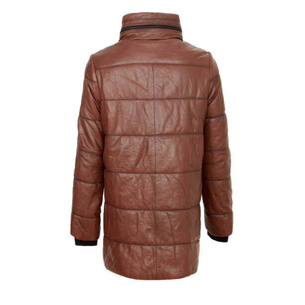 Kahverengi Deri Kadın Deri Mont - K24KDM320454-Q4Q - Tergan