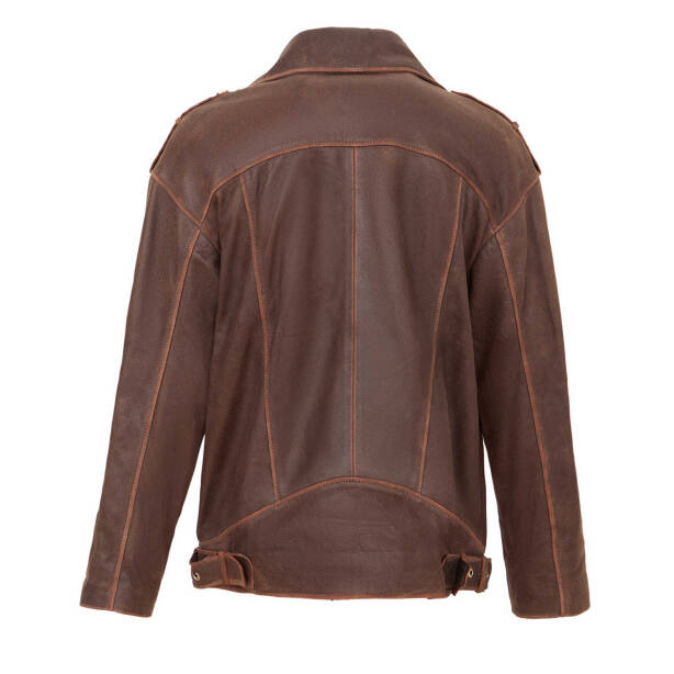 Kahverengi Deri Kadın Deri Mont - K24KDM320457-U4R - Tergan