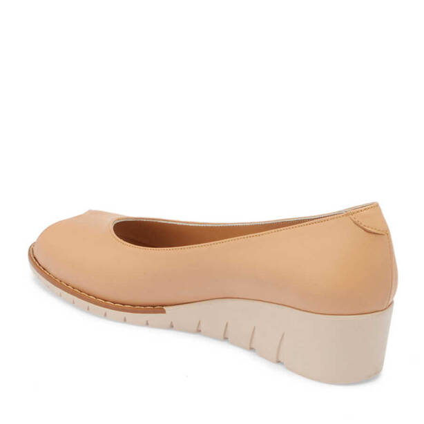 Kahverengi Hakiki Deri Kadın Dolgu Topuklu Ayakkabı - K24I1AY67287-S2S - 3