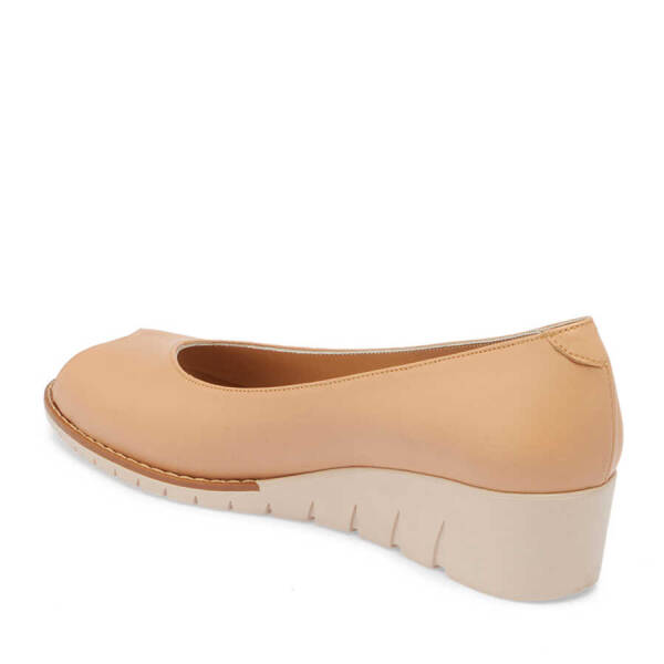 Kahverengi Hakiki Deri Kadın Dolgu Topuklu Ayakkabı - K24I1AY67287-S2S - 3