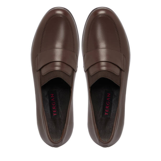 Kahverengi Deri Kadın Dolgu Topuklu Ayakkabı - K25S1AY68288-A24 - 5