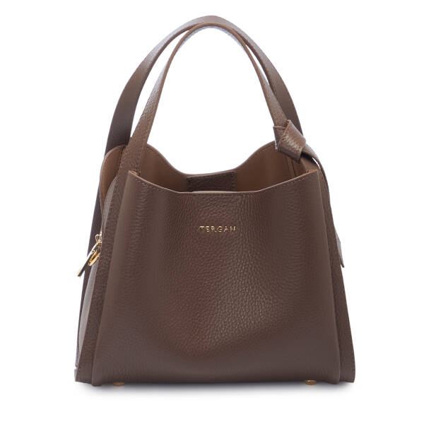 Kahverengi Deri Kadın El Çantası - S25K1BC80351-S8G - 1