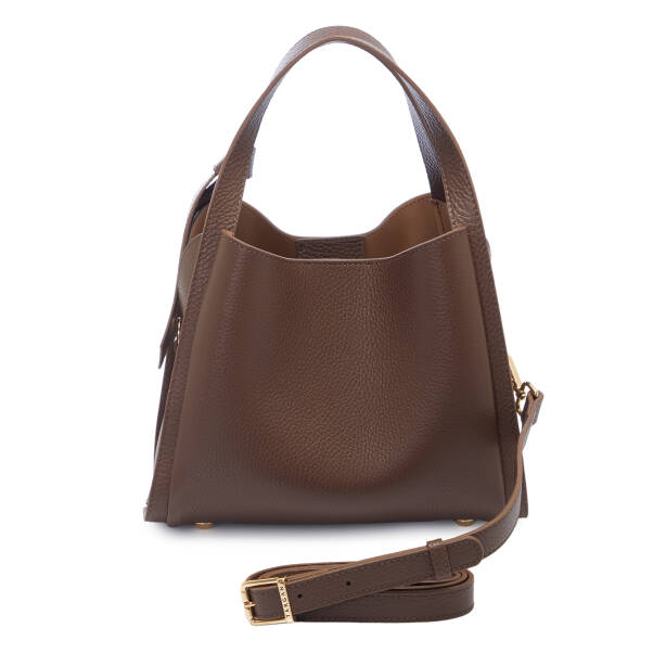 Kahverengi Deri Kadın El Çantası - S25K1BC80351-S8G - 3