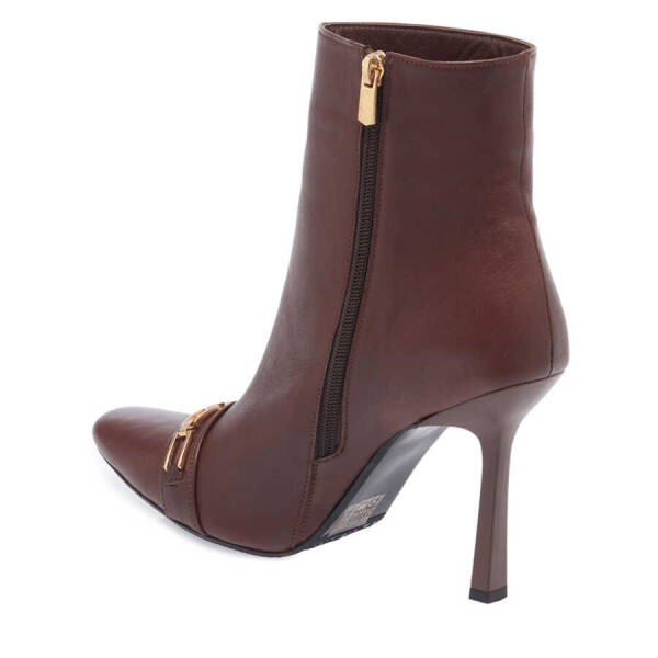 Kahverengi Deri Kadın Klasik Bot - K23K1BT66934-A24 - 2