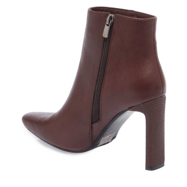 Kahverengi Hakiki Deri Kadın Klasik Bot - K23K1BT66935-A24 - 3