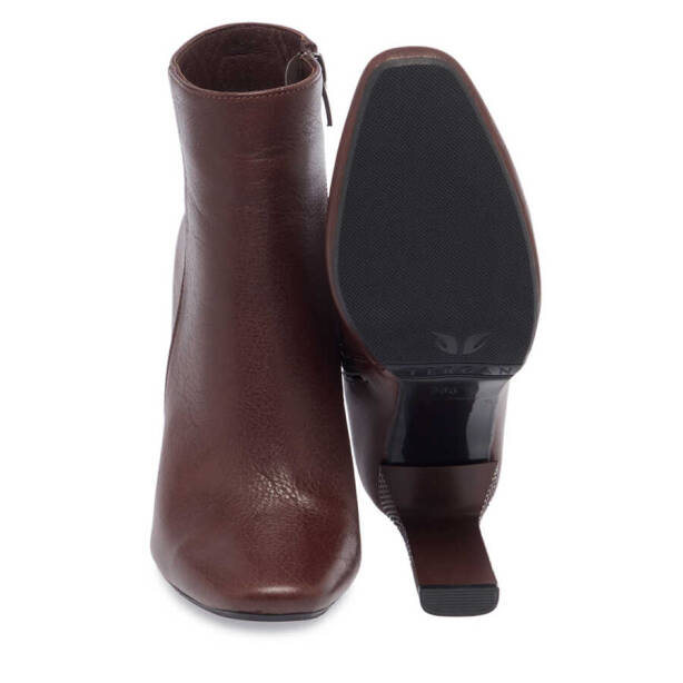 Kahverengi Hakiki Deri Kadın Klasik Bot - K23K1BT66935-A24 - 4