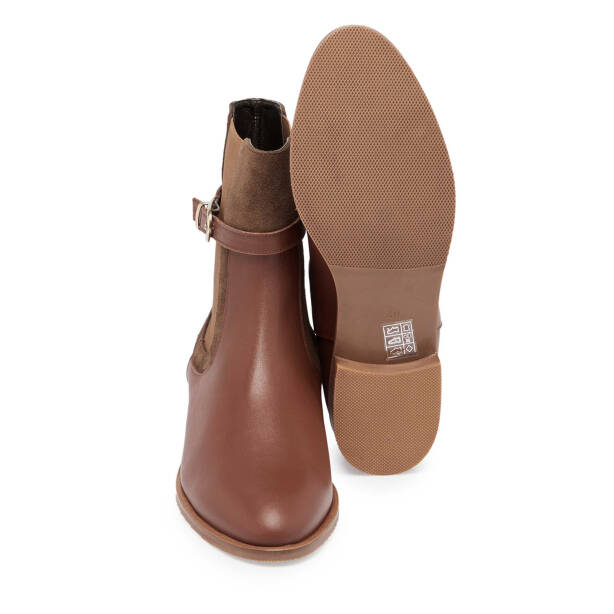 Kahverengi Hakiki Deri Kadın Klasik Bot - K23K1BT66939-O8A - 4