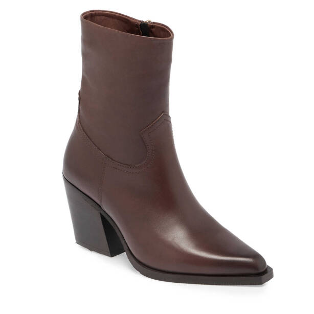 Kahverengi Hakiki Deri Kadın Klasik Bot - K23K1BT67053-D38 - 1